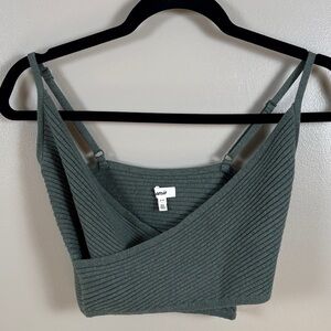 Aerie Ribbed Green Crop Top